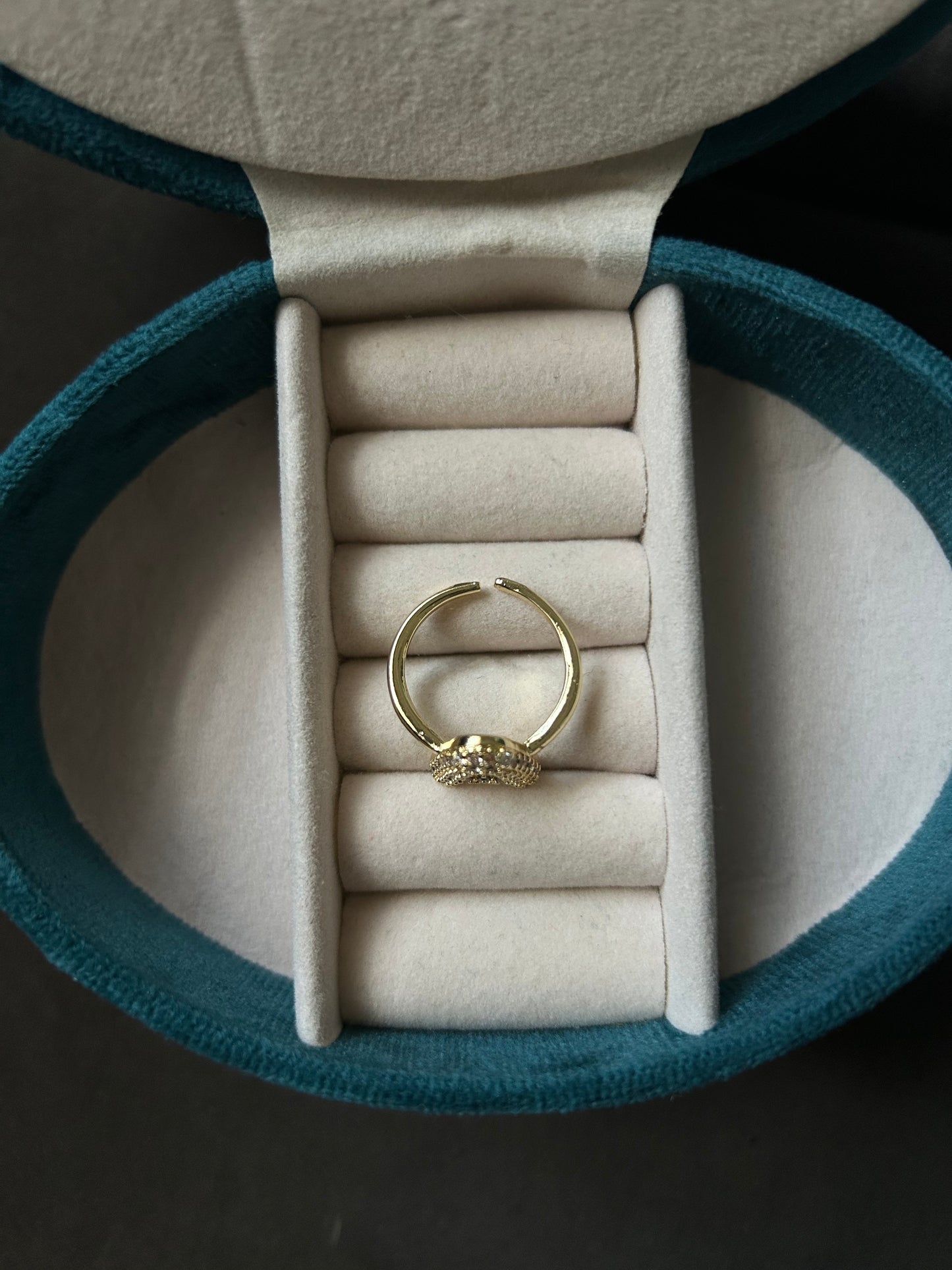 Studded A alpha Ring