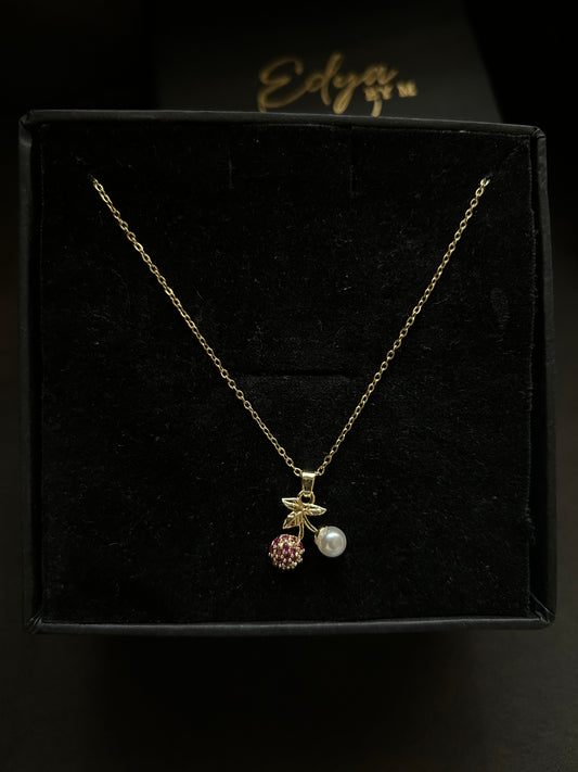 Cherry charm necklace