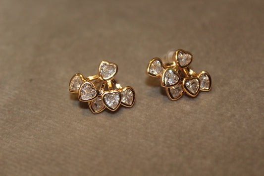 Heart on heart studs