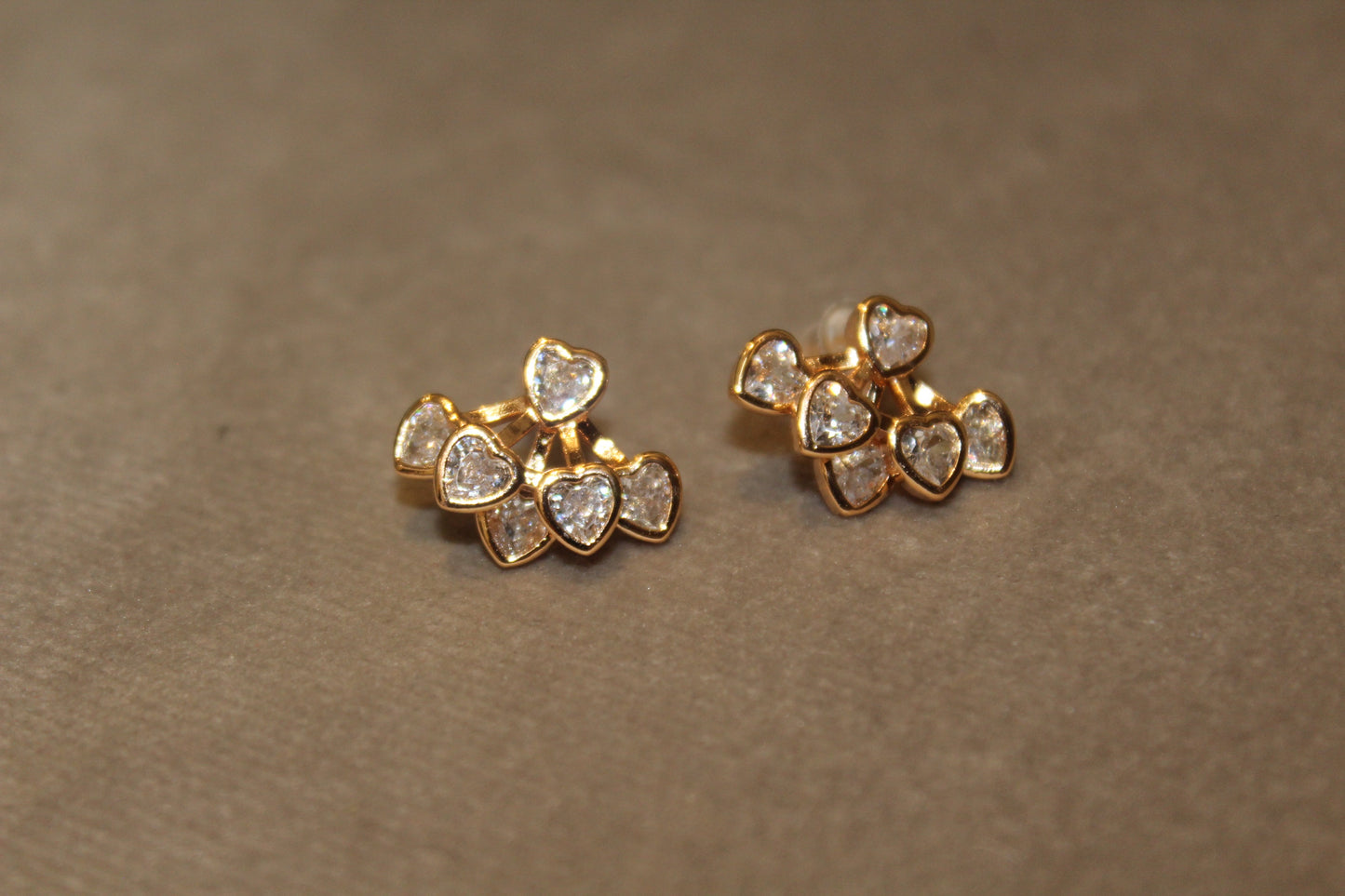 Heart on heart studs