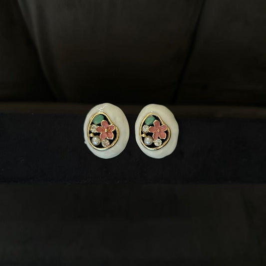 Blush bloom studs